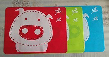 V&amp;J 3pcs Colorful Silicone Table Pad For Kids