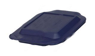 Square 8&quot; x 8&quot; 2 Quart Storage Container Baking Dish Lid Blue New Culinary Tool