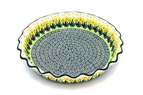 Polish Pottery Baker - Pie Dish - Fluted - Daffodil