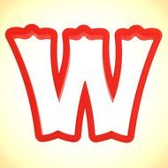 Curly Letter W Cookie Cutter 4 in