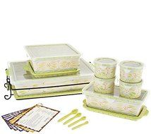 Temp-tations Old World 16-pc Essential Oven-to-table Set - Blue N3