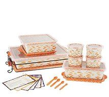 Temp-tations Old World 16-pc Essential Oven-to-table Set - Blue N4