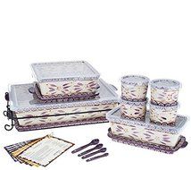 Temp-tations Old World 16-pc Essential Oven-to-table Set - Blue N6