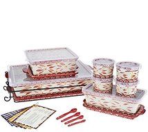 Temp-tations Old World 16-pc Essential Oven-to-table Set - Blue N7