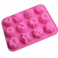 BlueTop(TM) Silicone Cake Bread Mold Chocolate Mold Cake Biscuit Pan Tray DIY Mould (flower and cake)