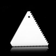 DUFUSTORE Trapezoidal Triangle D Shape Plastic Scraper Kitchen Cutter Cake Mold Tool Serration N2