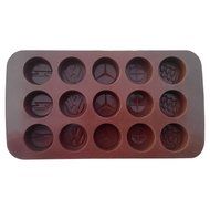 Fanhesheng Round Car Flag Silicone Mold for Chocolate, Jelly and Candy N4