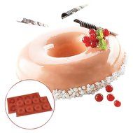 Ozera 8 Cavity Silicone Donut Pan (2 Pack), Muffin Cups, Cake Baking Ring, Biscuit Mold N5