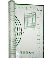 LARGE 16 inch x 24 inch NON-SLIP SILICONE pastry/baking mat with MEASUREMENT CHARTS and FONDANT TOOLS. Use to... N2