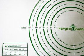 LARGE 16 inch x 24 inch NON-SLIP SILICONE pastry/baking mat with MEASUREMENT CHARTS and FONDANT TOOLS. Use to... N9
