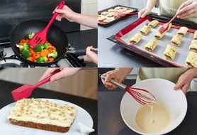 CENTH Premium Silicone Baking Set, Silicone Kitchen Tools Kitchen Cooking Utensil with Hygienic Solid Coating,... N6