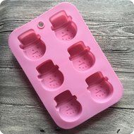 Allforhome 6 SnowMan Silicone Cake Baking Mold Cake Pan Muffin Cups Handmade Soap Moulds Biscuit Chocolate Ice...
