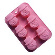 Allforhome 6 SnowMan Silicone Cake Baking Mold Cake Pan Muffin Cups Handmade Soap Moulds Biscuit Chocolate Ice... N2
