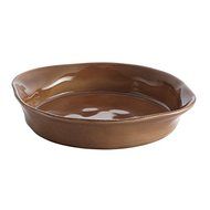 Rachael Ray Cucina Stoneware 1 1/2-quart Mushroom Brown Round Baker