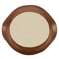 Rachael Ray Cucina Stoneware 1 1/2-quart Mushroom Brown Round Baker N4