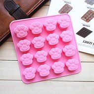 Lariy New 3D DIY Silicone 16-Cat Footprint Chocolate Cake Cookie Cupcake Candy Mold