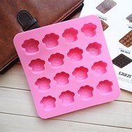 Lariy New 3D DIY Silicone 16-Cat Footprint Chocolate Cake Cookie Cupcake Candy Mold N2