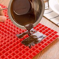 &quot;Non-Stick Microwave Silicone Baking Mat Pyramid Cooking Pan Oven Baking Tray&quot; shopping N8