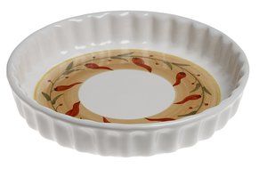 Caleca Chili Peppers Quiche Baking Dish N2