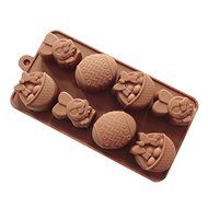 Easter Bunny Rabbit Eggs Silicone Cake Mold Pan 8.1&quot;x4.1&quot;x0.98&quot; Color At Random