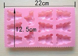 HSE 1PCS cute lovely bear shape Muffin Sweet Candy Jelly fondant Cake chocolate Mold Silicone tool Baking Pan N2