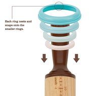 Sweet Creations Rolling Pin with Measurements, Brown N4