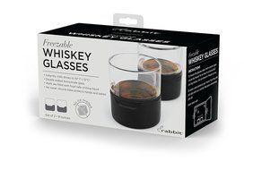 Rabbit Freezable Whiskey Glasses (Clear, Set of 2) N3