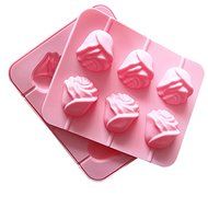 6 Roses Lollipop Mold Silicone Cake Mold Pan 7.8&quot;x6.4&quot;x0.98&quot; Color At Random
