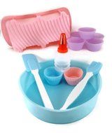 20 Piece Silicone Baking Set, Round Cake, Loaf &amp; Cupcakes, Pastel Colors