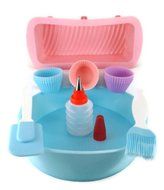 20 Piece Silicone Baking Set, Round Cake, Loaf &amp; Cupcakes, Pastel Colors N3