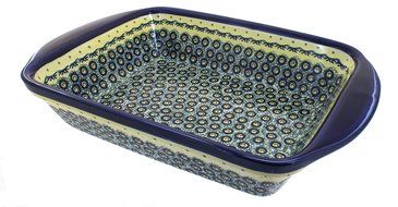 Polish Pottery Renaissance Large Rectangular Baker