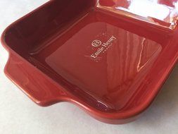 Emile Henry 9" x 9" Square Casserole Baker Baking Dish, Red N2
