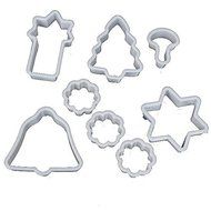 Cookie Christmas Cutter Plastic Bell Tree Star Cake Mold Fondant Baking Mould 8PCS shopping