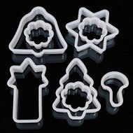 Cookie Christmas Cutter Plastic Bell Tree Star Cake Mold Fondant Baking Mould 8PCS shopping N3