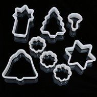 Cookie Christmas Cutter Plastic Bell Tree Star Cake Mold Fondant Baking Mould 8PCS shopping N4