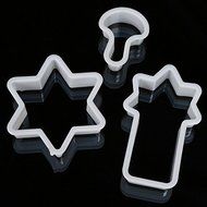 Cookie Christmas Cutter Plastic Bell Tree Star Cake Mold Fondant Baking Mould 8PCS shopping N5