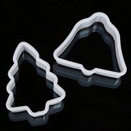 Cookie Christmas Cutter Plastic Bell Tree Star Cake Mold Fondant Baking Mould 8PCS shopping N6