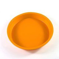 Round Silicone Pizza Baking Mold Pastry Brownie Cake Pie Decorating Dessert Pan (Gray)