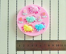 WilsonBaking Love Collection - Lullaby Sheep and Lovely Flower Theme Silicone Fondant Lace Molds Serie - Fondant... N2