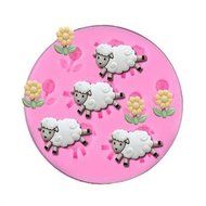 WilsonBaking Love Collection - Lullaby Sheep and Lovely Flower Theme Silicone Fondant Lace Molds Serie - Fondant... N5