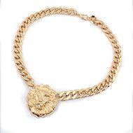 Lion Necklace Pendant Thick Chain Gold Plated Women Jewelry Accessories New