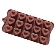 15 Love Heart Donuts Silicone Cake Mold Pan 8.8"x4.1"x0.78" Color At Random