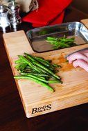 John Boos Newton Prep Master Maple Wood Reversible Cutting Board with Juice Groove, Pan and Double Blade Rocking... N11