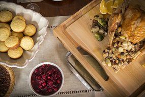 John Boos Newton Prep Master Maple Wood Reversible Cutting Board with Juice Groove, Pan and Double Blade Rocking... N12