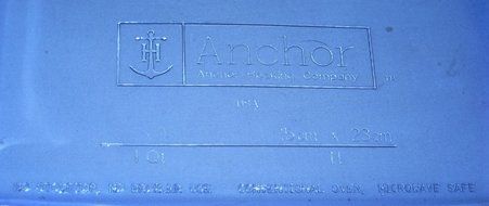 Anchor Hocking Cobalt Blue 1 Qt / 6x9 Inch Glass Rectangle Baking Dish N2