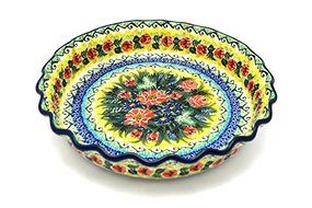 Polish Pottery Baker - Pie Dish - Fluted - Unikat Signature U4610