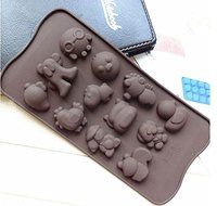 Diy Silicone Soap Fondant Chocolate Moulds Ice Lattice Cartoon Animals Shaped Cake Mold Cooking Tools