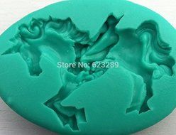 Carousel Unicorn Shapes 100% Food-grade Silicone Baking Molds, Cake Fondant Decorating Tools, Silicone Soap Molds N2