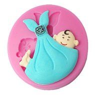 FOUR-C Silicone Cupcake Mold Baby Cake Decor Mould Color Pink
