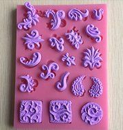HSE Beautiful Flower And Leaf Shape Silicone 3D Fondant Cake Lace Mold For Cake Decrating